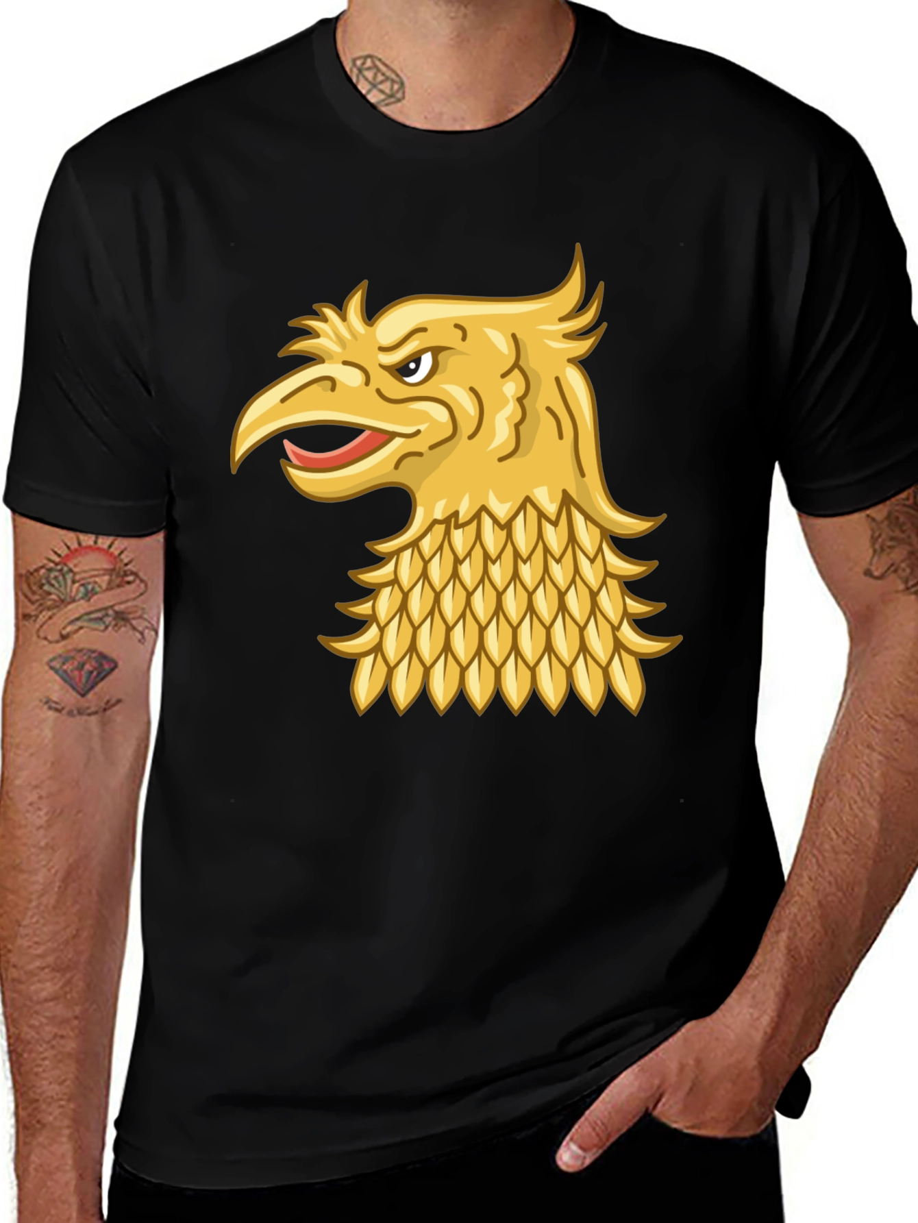 Golden Griffin Head T-Shirt
