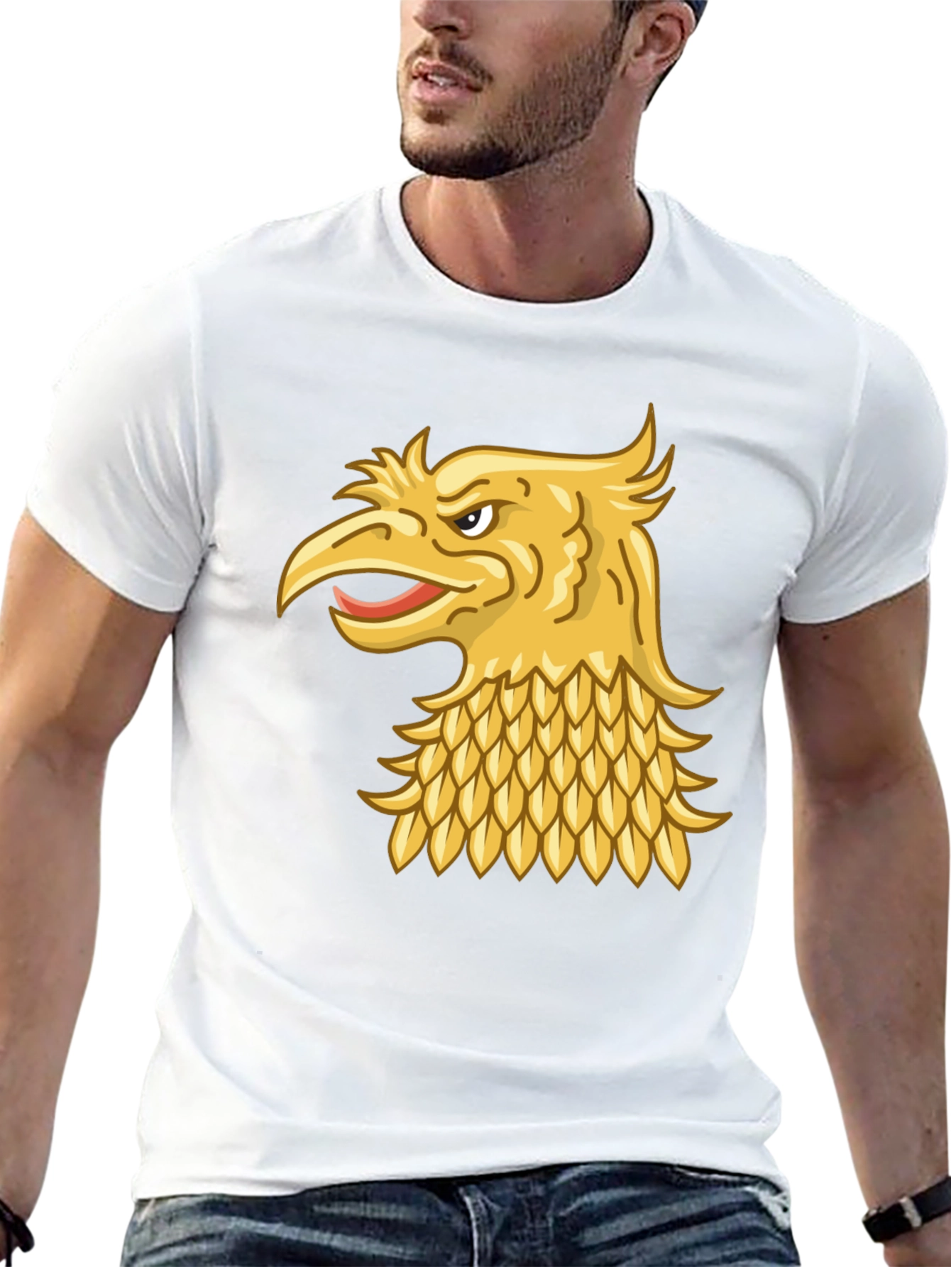 Golden Griffin Head T-Shirt