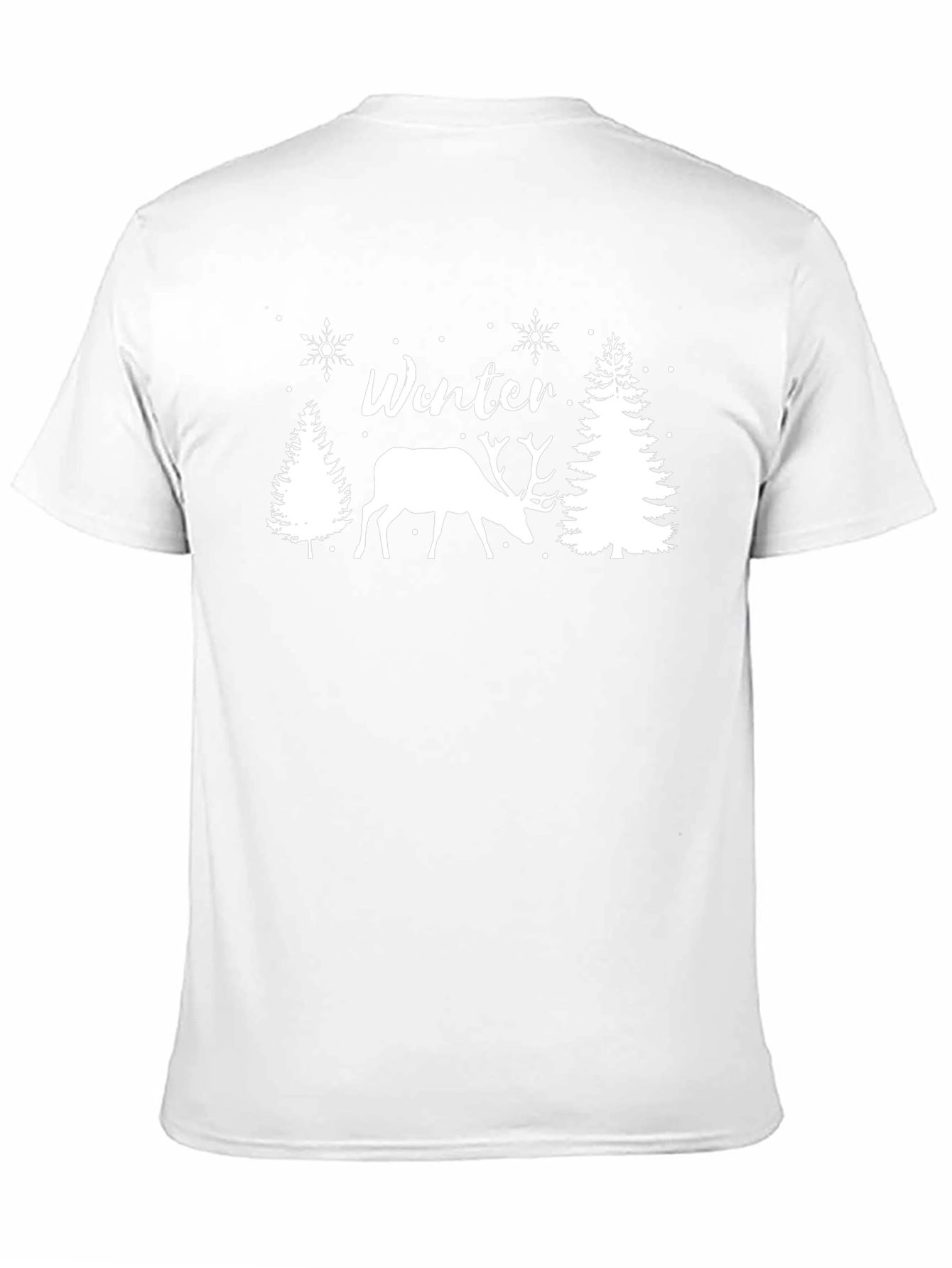 Winter Deer Graphic Tee - Black