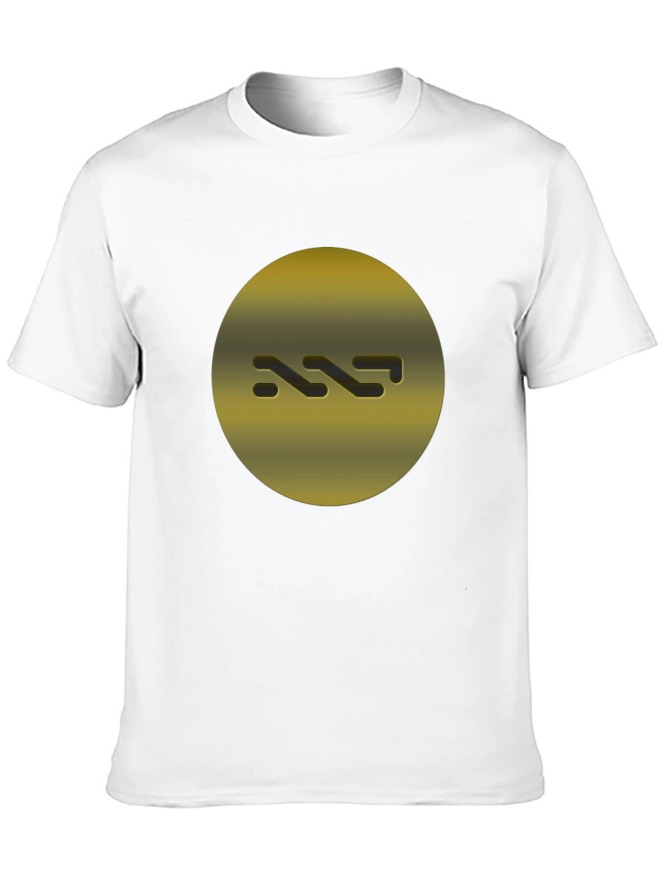 Gold Abstract Graphic Print Black T-Shirt