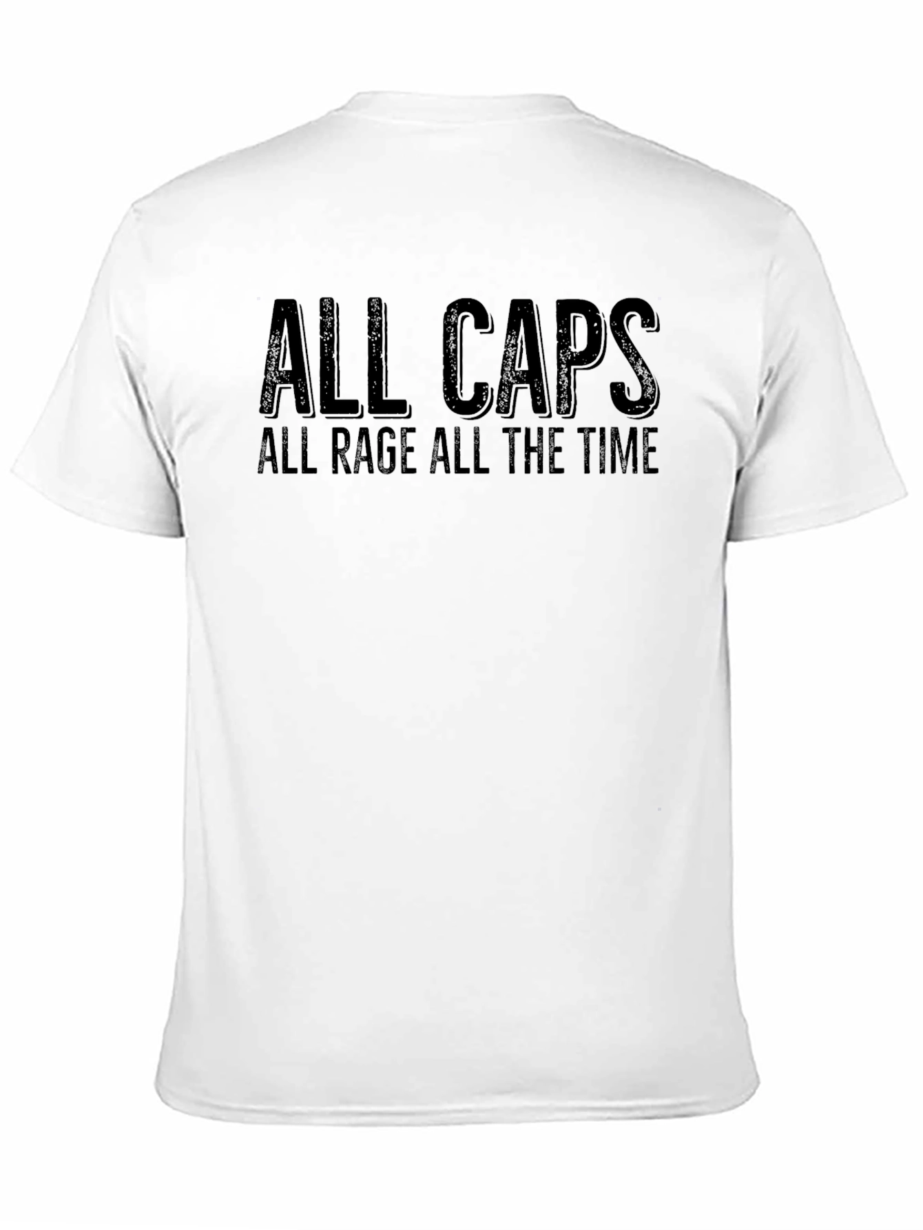 All Caps All Rage T-Shirt - Black Graphic Tee
