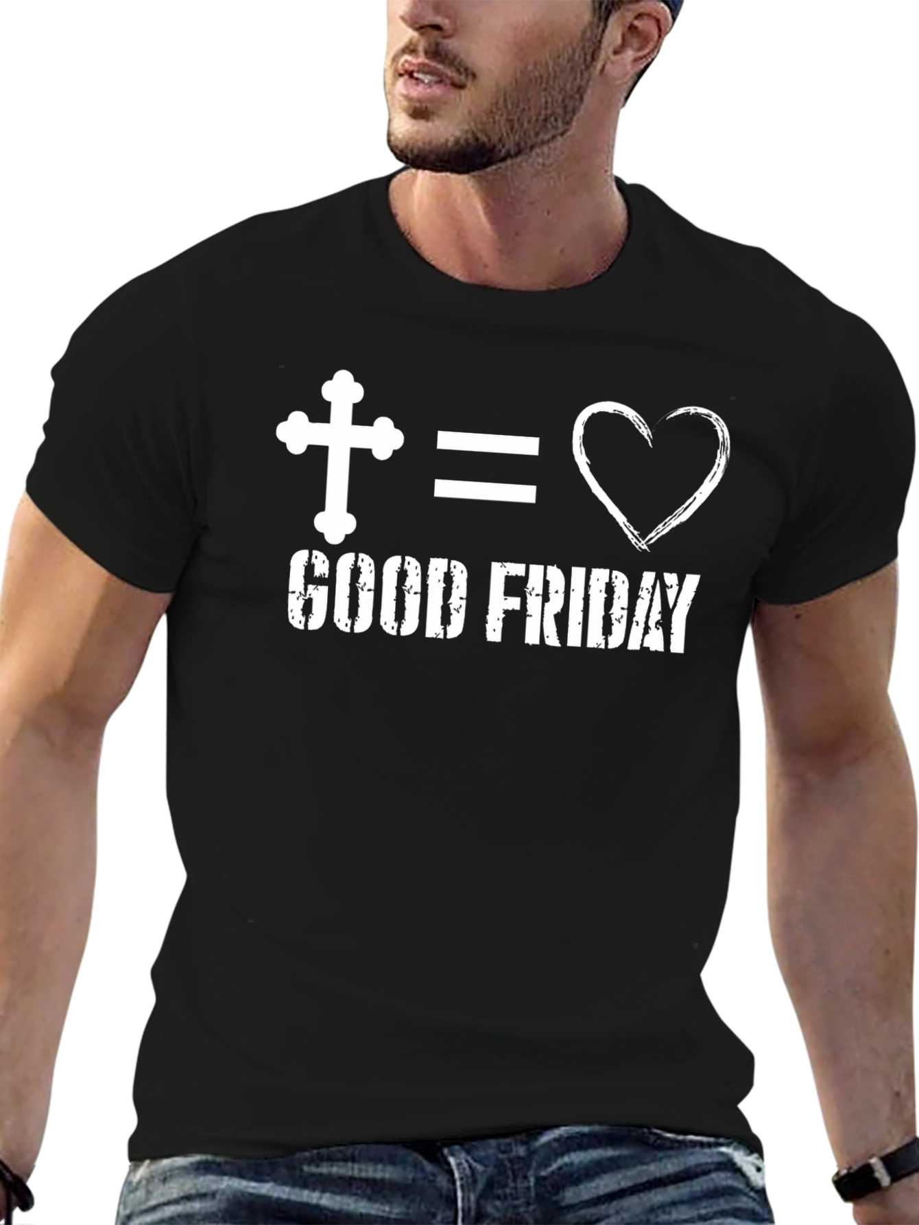 Good Friday Christian T-Shirt - Cross Equals Love