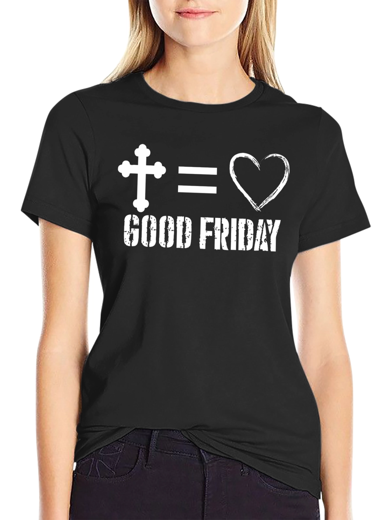 Good Friday Christian T-Shirt - Cross Equals Love