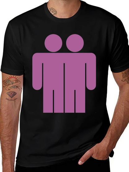 Two Headed Man Graphic Tee - Unique Novelty T-Shirt