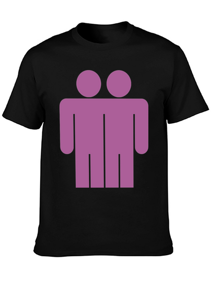 Two Headed Man Graphic Tee - Unique Novelty T-Shirt