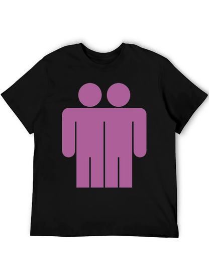 Two Headed Man Graphic Tee - Unique Novelty T-Shirt