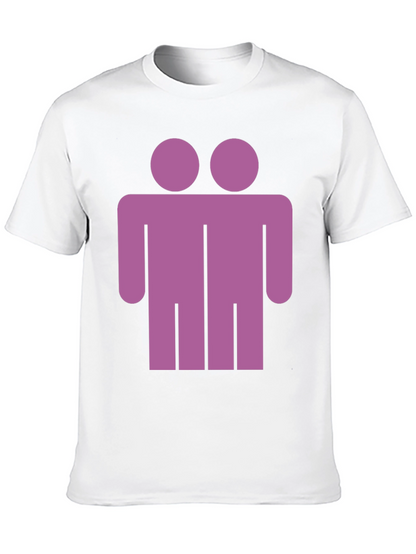 Two Headed Man Graphic Tee - Unique Novelty T-Shirt