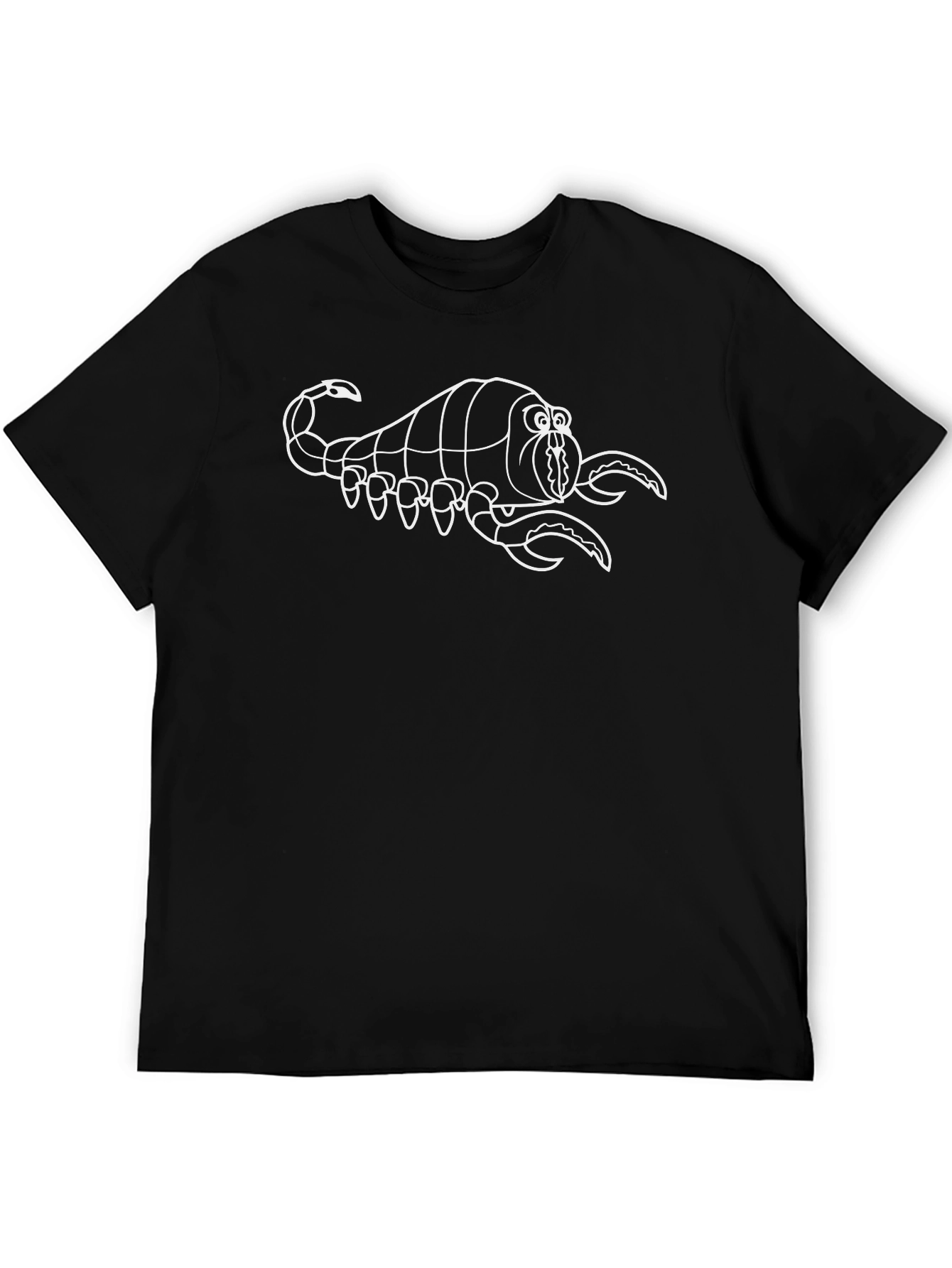 Cartoon Scorpion Graphic Tee - Black