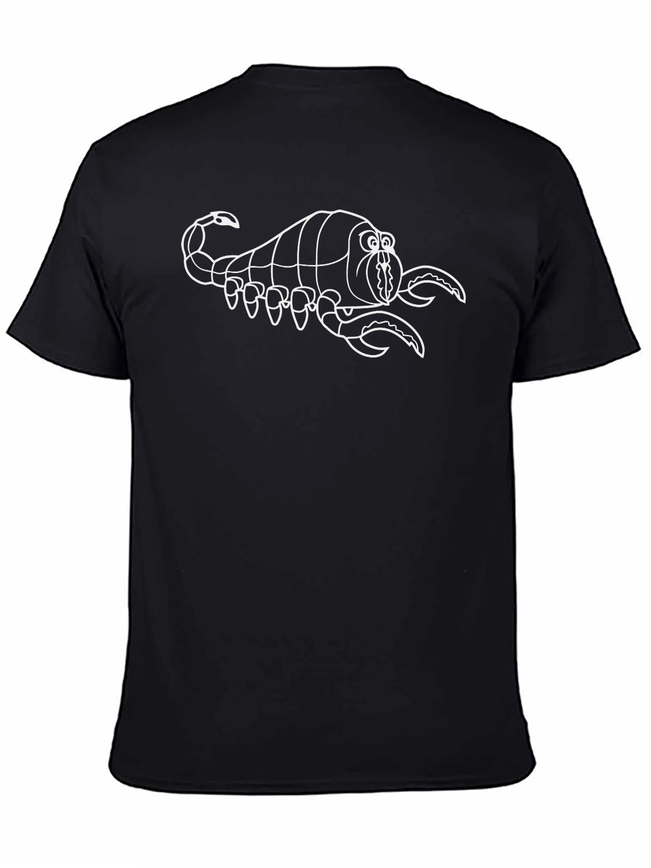Cartoon Scorpion Graphic Tee - Black