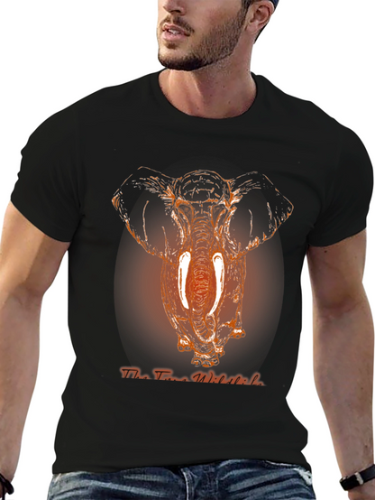 Elephant Graphic Print Mens T-Shirt