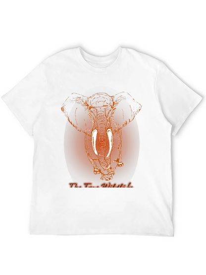 Elephant Graphic Print Mens T-Shirt