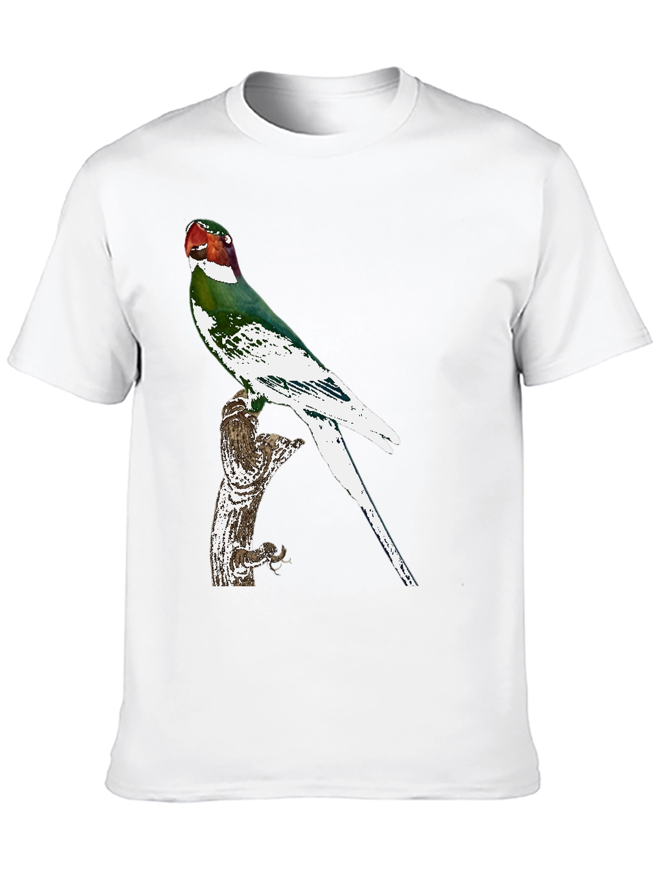 Parrot Graphic Tee - Black Cotton T-Shirt