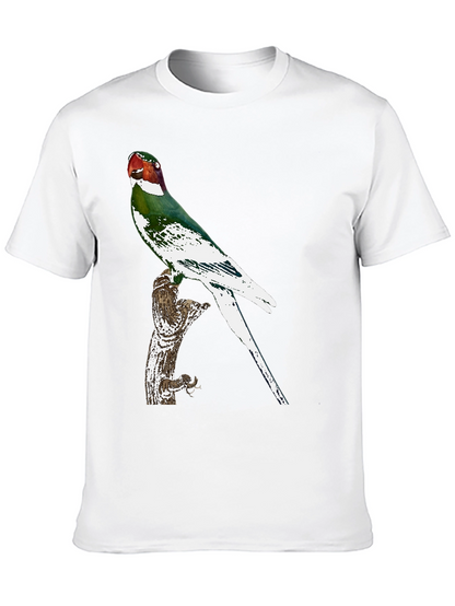 Parrot Graphic Tee - Black Cotton T-Shirt
