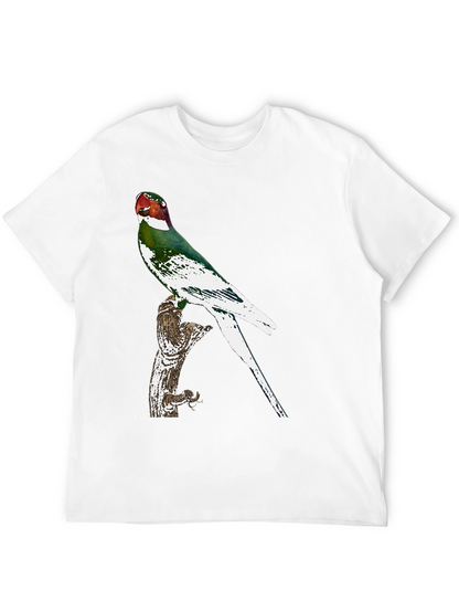 Parrot Graphic Tee - Black Cotton T-Shirt