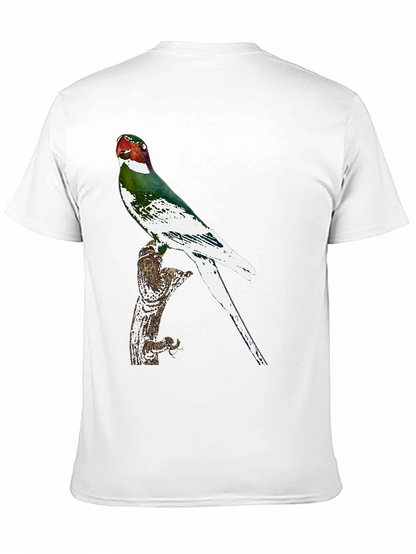 Parrot Graphic Tee - Black Cotton T-Shirt