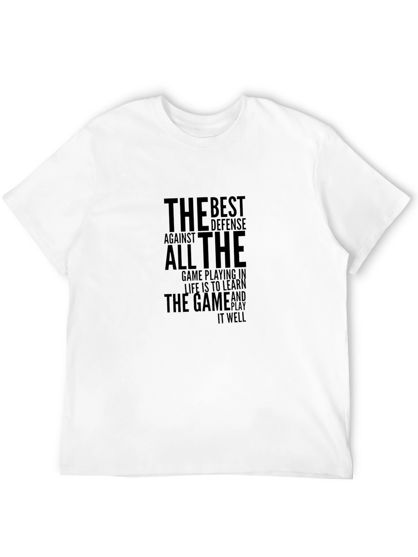 Motivational Best Defense Graphic Tee - Black