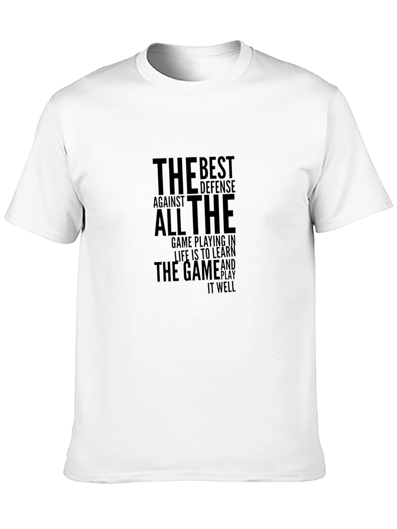 Motivational Best Defense Graphic Tee - Black