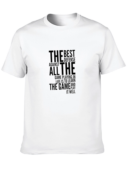 Motivational Best Defense Graphic Tee - Black