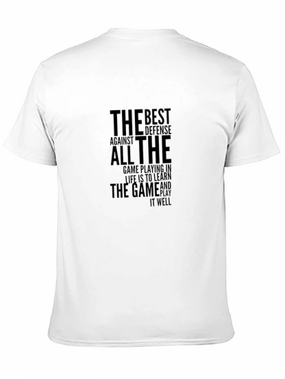 Motivational Best Defense Graphic Tee - Black