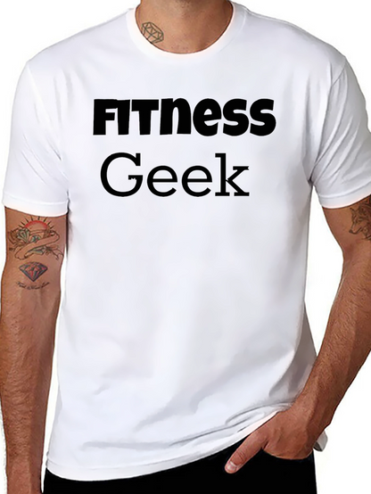 Fitness Geek Black T-Shirt - Gym Workout Apparel