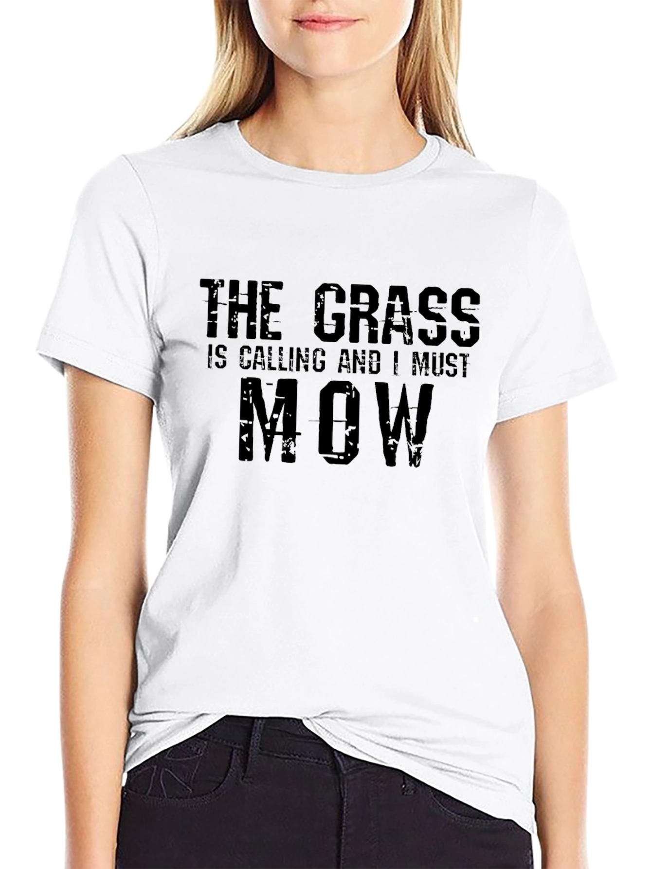 The Grass is Calling T-Shirt - Black Cotton Blend