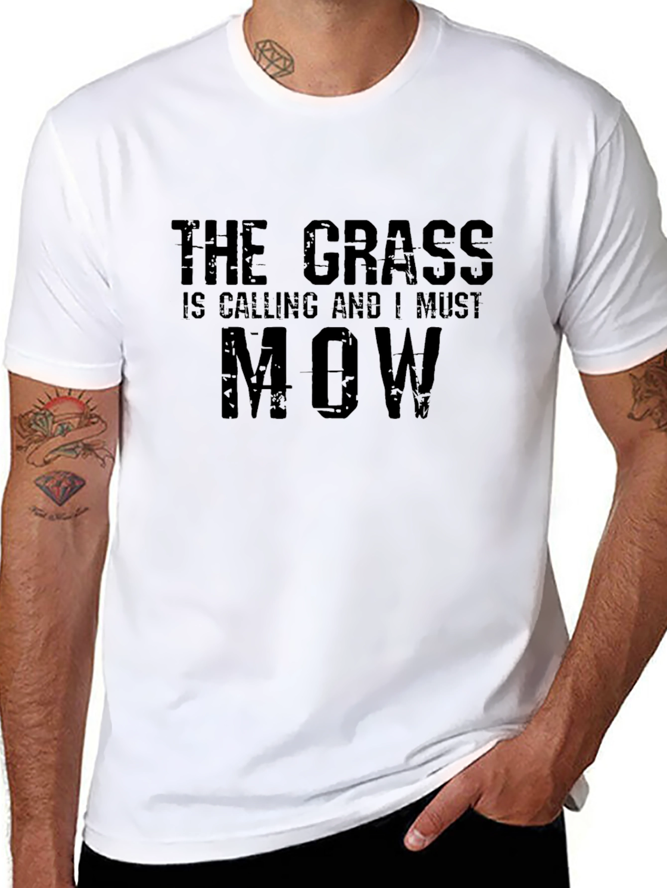 The Grass is Calling T-Shirt - Black Cotton Blend