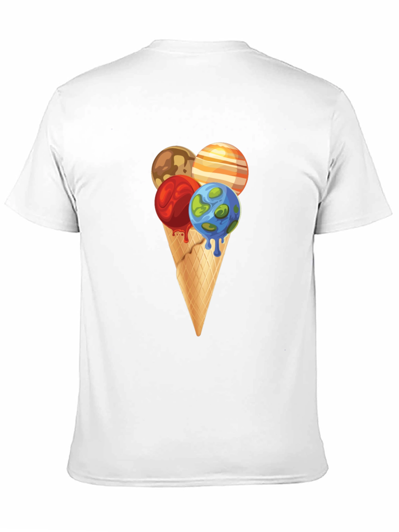 Planetary Ice Cream Cone Graphic Tee