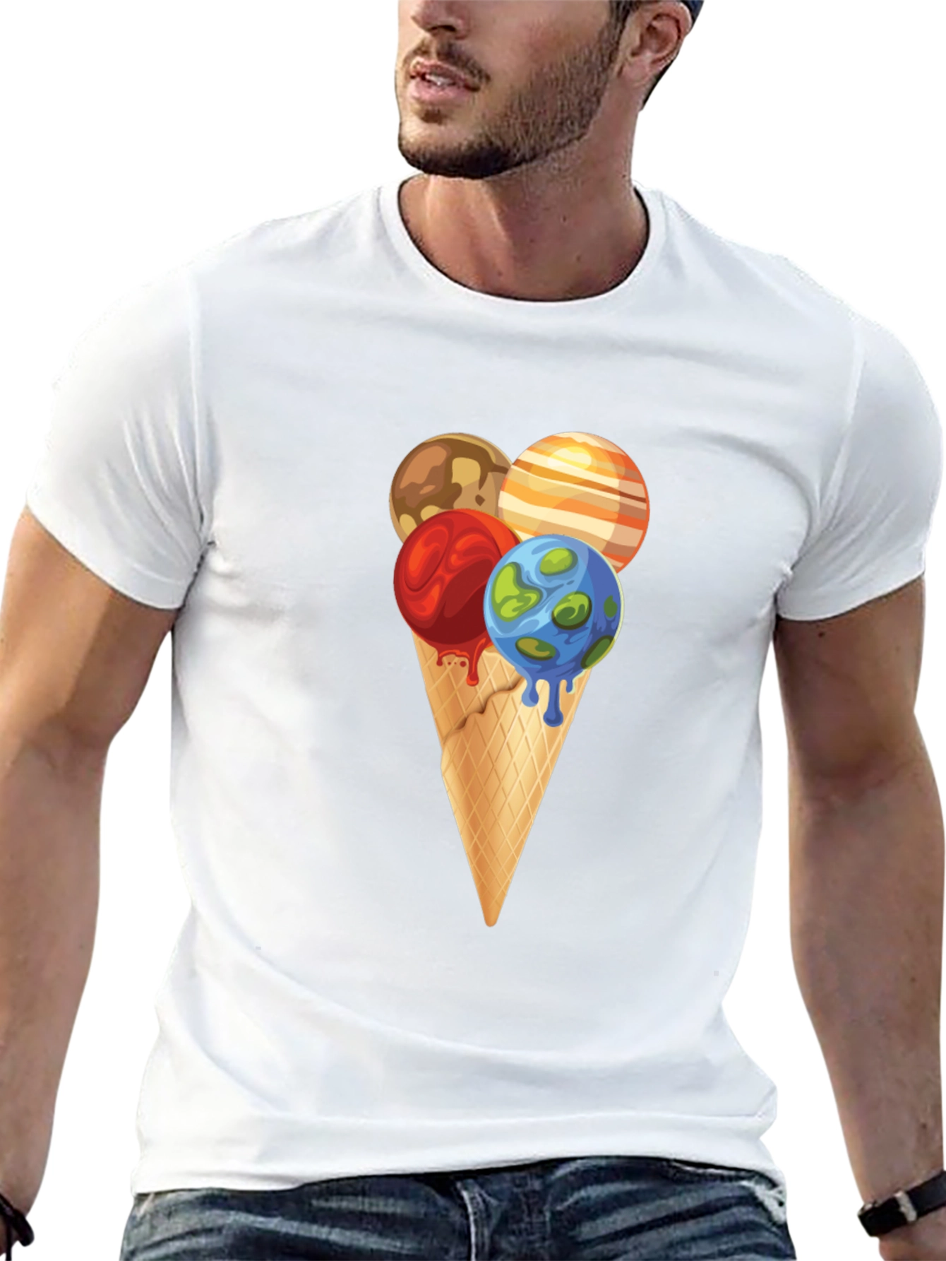 Planetary Ice Cream Cone Graphic Tee