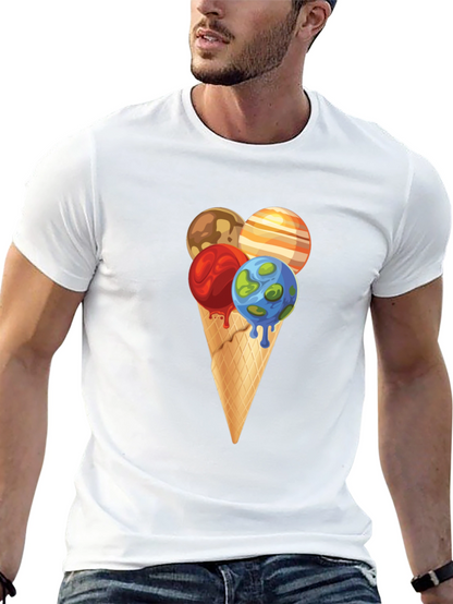 Planetary Ice Cream Cone Graphic Tee