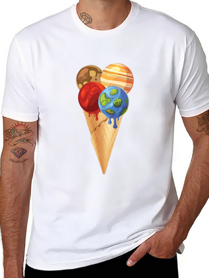 Planetary Ice Cream Cone Graphic Tee
