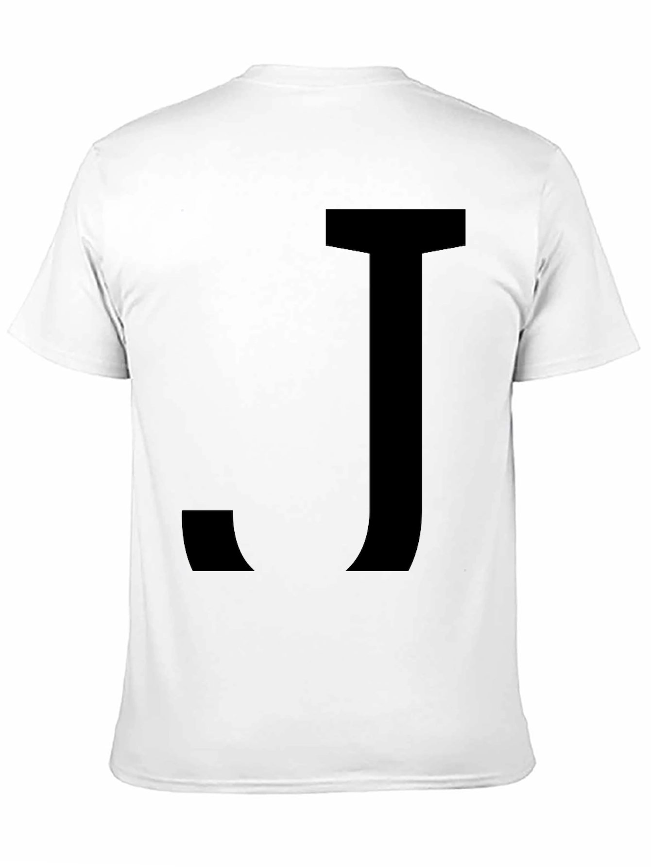 Black T-Shirt with Bold Letter J Design