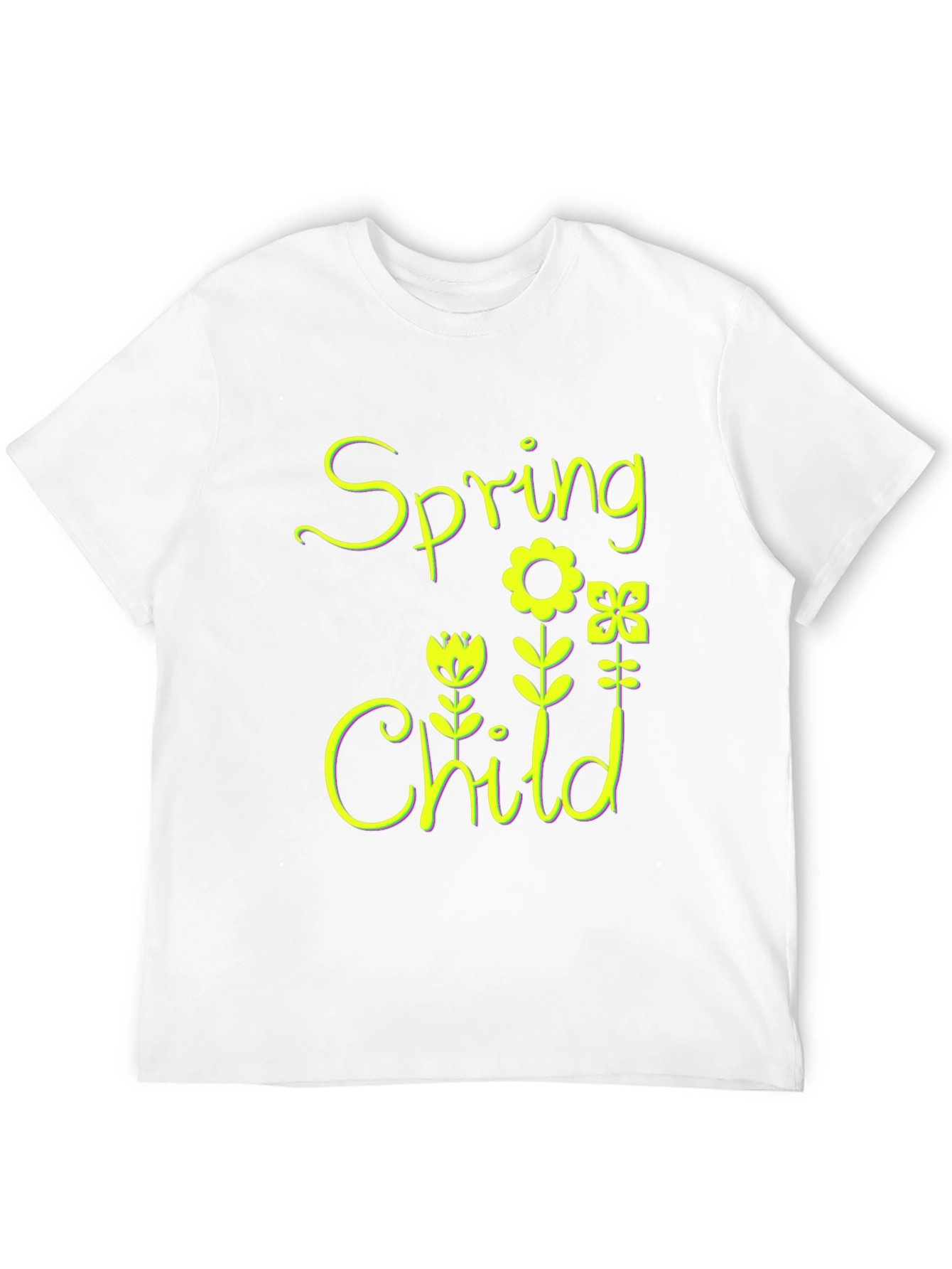 Spring Child Floral Black T-Shirt