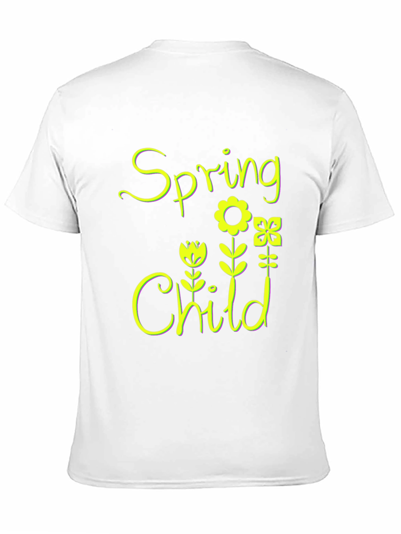 Spring Child Floral Black T-Shirt