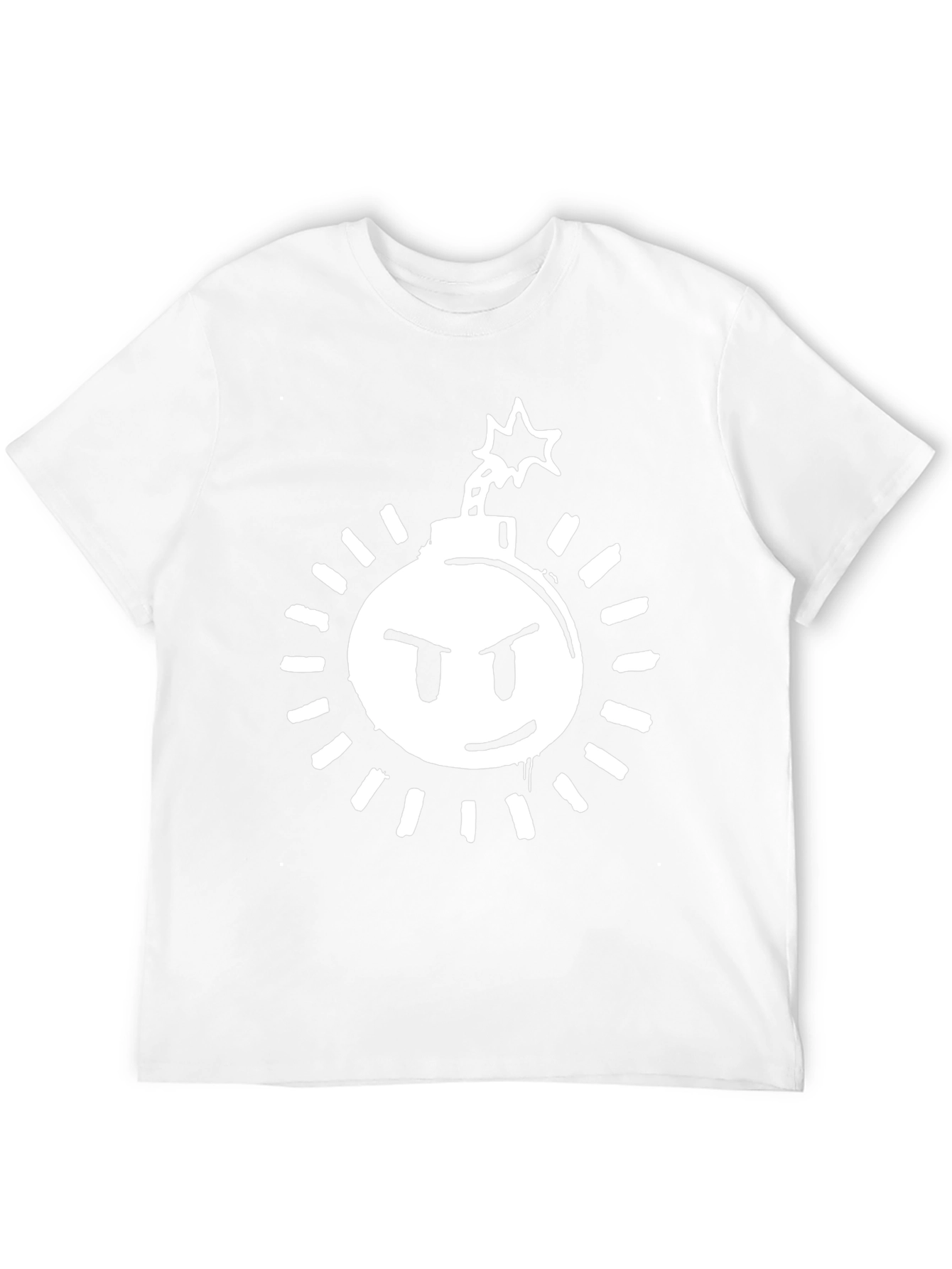 Angry Bomb Graphic Tee - Black Cotton Blend