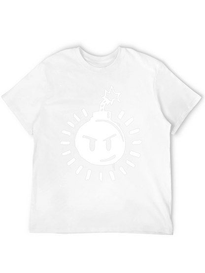 Angry Bomb Graphic Tee - Black Cotton Blend