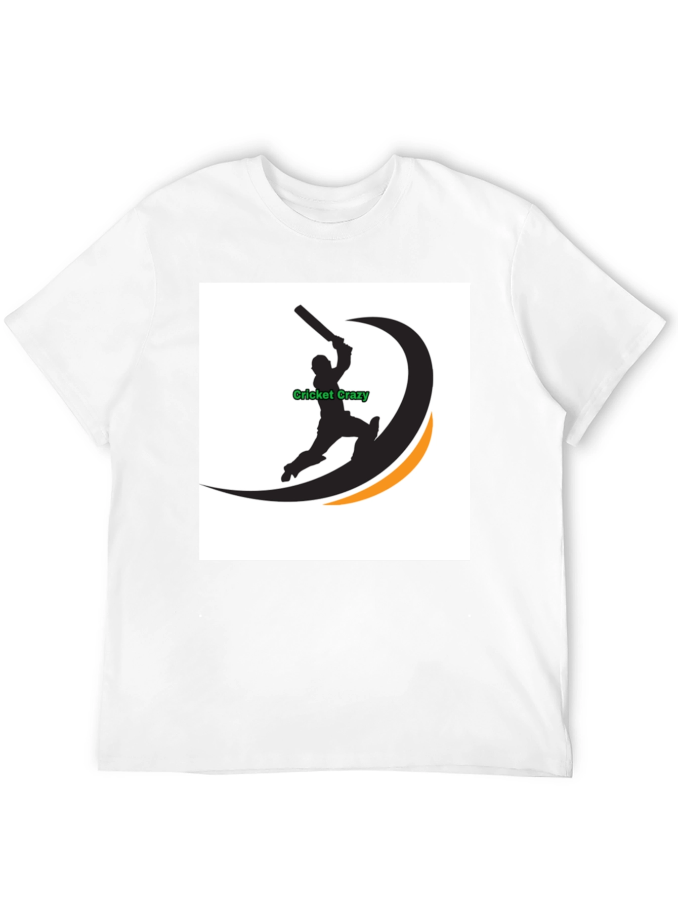 Cricket Crazy Graphic Black T-Shirt