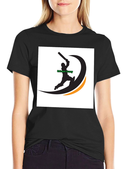 Cricket Crazy Graphic Black T-Shirt