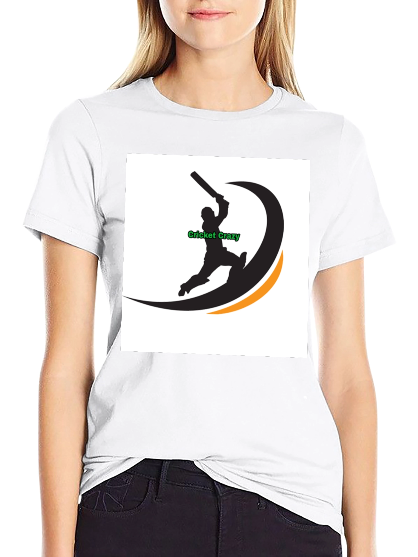Cricket Crazy Graphic Black T-Shirt