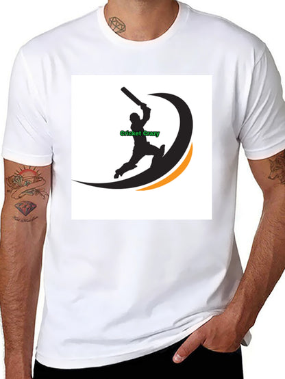 Cricket Crazy Graphic Black T-Shirt
