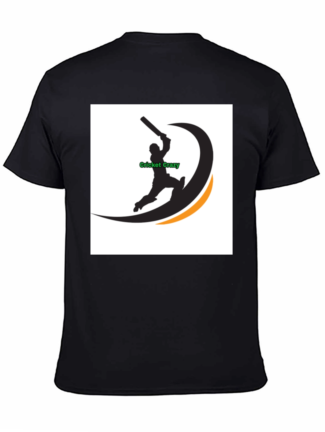 Cricket Crazy Graphic Black T-Shirt