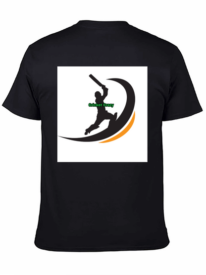Cricket Crazy Graphic Black T-Shirt