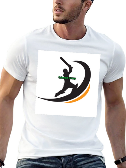 Cricket Crazy Graphic Black T-Shirt