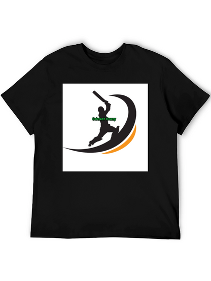 Cricket Crazy Graphic Black T-Shirt