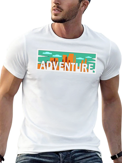 Adventure Graphic Print Black T-Shirt