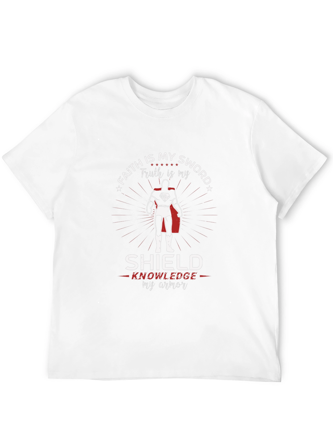 Faith Sword Shield Knowledge Armor Superman T-Shirt