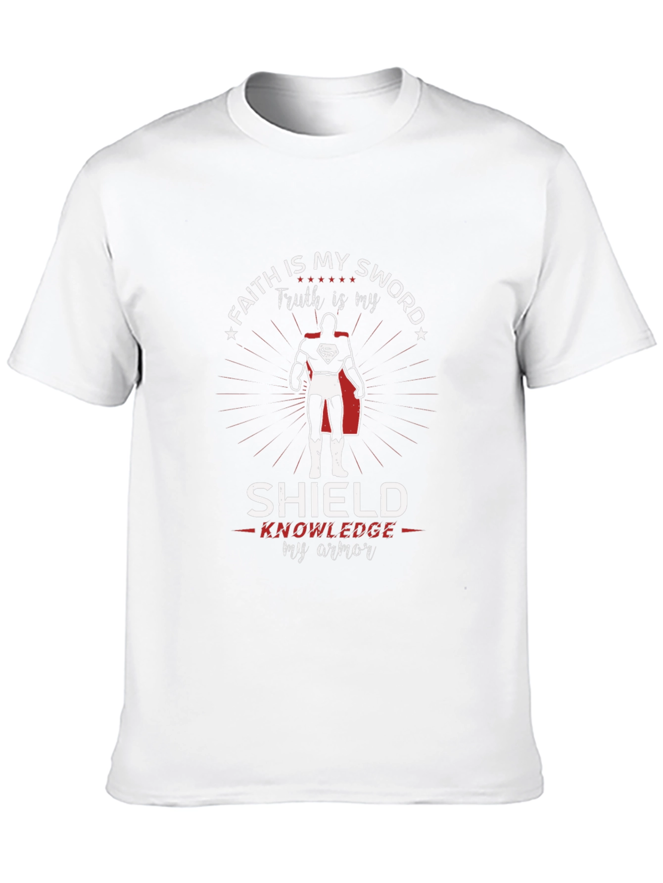 Faith Sword Shield Knowledge Armor Superman T-Shirt