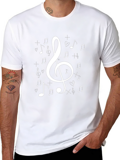 Musical Notes Black Graphic Tee
