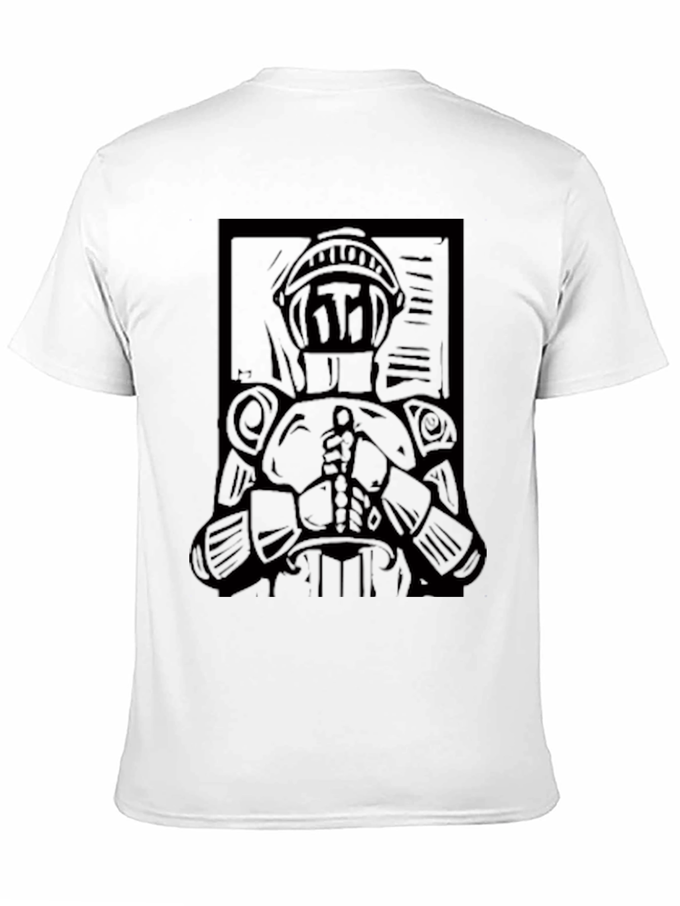 Knight Graphic Black T-Shirt - Medieval Style