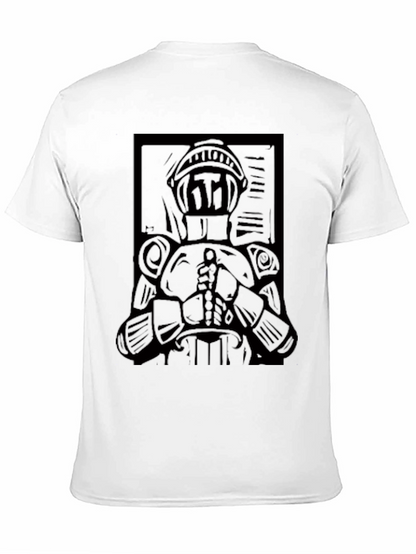 Knight Graphic Black T-Shirt - Medieval Style