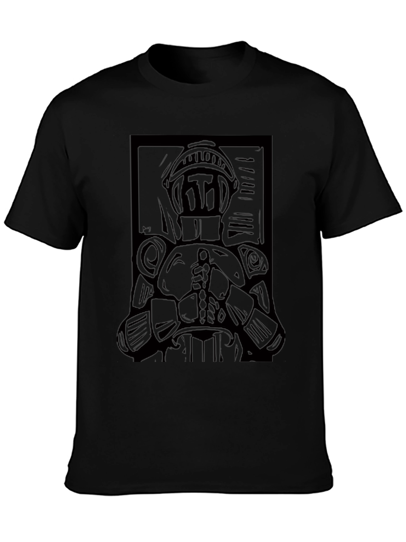 Knight Graphic Black T-Shirt - Medieval Style